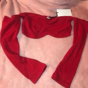 Red crop top